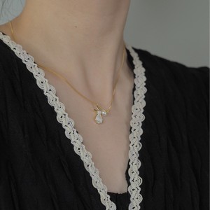 Collar con Colgante de Perla de Agua Dulce con Diseño de Conejo y Luna Wenchi, Cadena de Oro de 14K para Clavícula, Colgantes y Dijes de Moda Únicos y Personalizados - Product Image 2