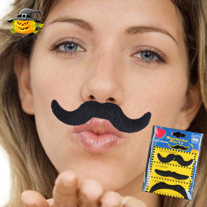 Bigote de Halloween con adhesivo, 3 piezas para decoraciones de fiestas de disfraces - Product Image 1