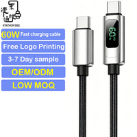 Cable de Carga Rápida PD 3.1 Tipo-C a Tipo-C de 60W 3A con Cubierta de Nailon y Aleación de Zinc Trenzada para Dispositivos IOS