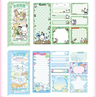 Nouveau produit personnalisé motif kawaii coréen spécifications différentes jeu de notes autocollantes à trois volets bloc-notes collant réutilisable