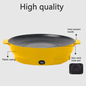 Electric Small-Sized Integrated Grill <b>Pan</b> with <b>Non</b>-<b>Stick</b> Surface and Temperature Control for Home and Dorm Use - Product Image 3