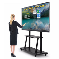 Samidisplay 65 75 86 дюймов 4K LCD Интерактивная плоская панель Ручка пальцем сенсорная цифровая умная доска для школьного обучения и обучения