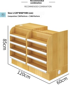 Mostrador de barra pequeño elegante y moderno Diseño de esquina de madera simple para tienda de conveniencia y supermercado Comodidad de pago - Product Image 4