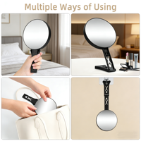 Manual Magnifying Glass with 10X/5X Dual Surfaces 10x Magnification for Makeup Application 5x Overall View