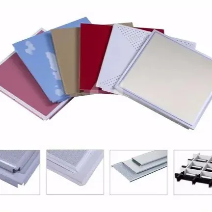 Panel langit-langit aluminium Aloi Lay-out 600x600mm Material bangunan berbagai pola menerima kustomisasi rentang daya panjang