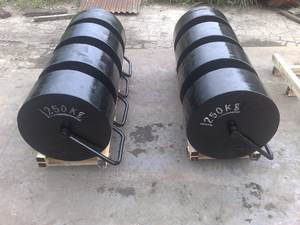 أوزان دوارة دقيقة 250 كجم، 500 كجم، 1000 كجم، أوزان حديد زهر، أوزان معايرة لميزان الشاحنات، وزن موازن 250 كجم - Product Image 2