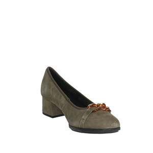 Cinzia Soft Women's Mary Jane Pumps Suede Slip-On <b>Block</b> Heel Taupe Color Heel Height 40 - Product Image 4
