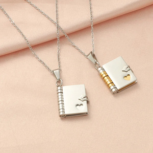 Regalo di <span class=keywords><strong>San</strong></span> <span class=keywords><strong>Valentino</strong></span> <span class=keywords><strong>per</strong></span> <span class=keywords><strong>Lei</strong></span>: Collana Trendy in Acciaio Inossidabile Placcato Oro 18K con Scritta 'L'Amore Eterno' <span class=keywords><strong>per</strong></span> Feste - Dropshipping - Product Image 3