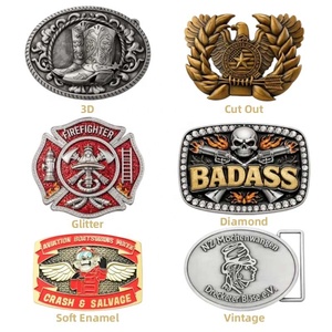 Hebillas de Cinturón de Metal con Logotipo Personalizado de Aleación de Zinc, Hebillas de Latón Sólido con Pedrería, Estilo Vaquero Occidental para Hombre y Mujer, Venta al Por Mayor - Product Image 2