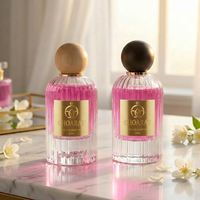 Flacon de parfum transparent cylindrique à col serti de 30 ml et 50 ml, flacon de parfum de luxe unique avec vaporisateur