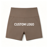 Shorts de yoga taille haute personnalisés pour femmes, en nylon et élasthanne doux, sans couture, style cycliste, pour la gym et le sport, vente en gros