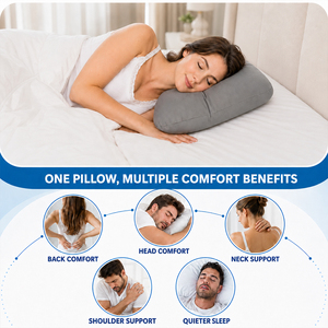 Almohada de Soporte Cervical Ergonómica Extra Firme para Aliviar el Dolor de Cuello, Almohada de Contorno en Forma de D con Doble Soporte para el Cuello para Dormir Boca Arriba - Product Image 4