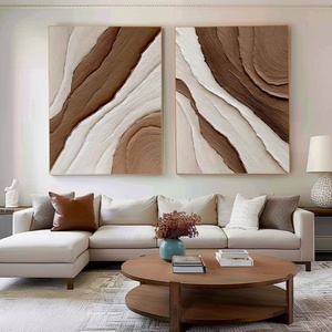 Pintura al Óleo Texturizada 3D en Tono Beige Curry, Arte Moderno Abstracto Contemporáneo, Soluciones de Decoración de Pared, Arte Texturizado 3D para Decoración de Paredes - Product Image 3