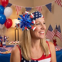 Barrettes à cheveux du 4 juillet américain pour la fête de l'Indépendance, accessoires de coiffure décorés de paillettes, cadeau pour la fête de l'Indépendance américaine