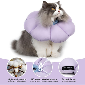 Collar de Recuperación para Gatos con Diseño de Flor, Impermeable, Anti-Mordidas, Anti-Lamido, para Curación de Heridas, Collar Isabelino de Seguridad, Collar de Cono para Gatos para Todas las Estaciones, Suave - Product Image 5