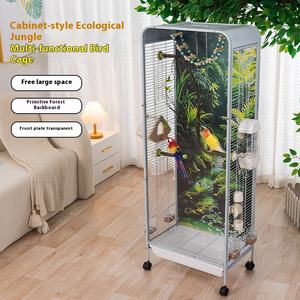 Gabbia Ecologica Trasparente di Grandi Dimensioni Xuanfeng Stile Mobile Paesaggistico per Uccelli e Pappagalli con Solido Design in Metallo per Ville - Product Image 1