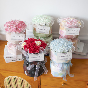 Jabón de Flores Eternas de Rosa, Ramo Hecho a Mano, Regalo <span class=keywords><strong>para</strong></span> el Día de San Valentín o Tanabata <span class=keywords><strong>para</strong></span> Chicas - Product Image 1
