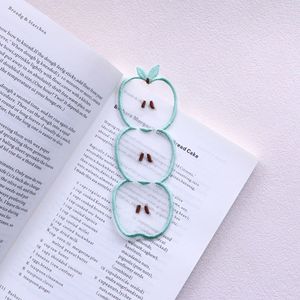 Cute Apple Shape Embroidered Fabric <b>Bookmarks</b> Reusable Page Markers in Multiple Colors for Reading and <b>Gift</b> - Product Image 2