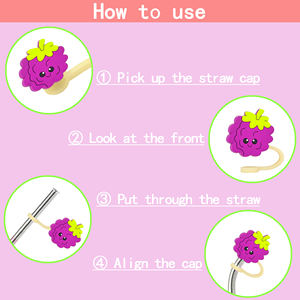 새로운 도착 종교 텀블러 컵 신 밀짚 토퍼 테마 활동을위한 맞춤형 밀짚 액세서리 용 실리콘 밀짚 커버 - Product Image 3