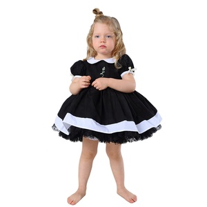 Vestito nero per ragazze con colletto staccabile ricamato per bambini <span class=keywords><strong>di</strong></span> <span class=keywords><strong>capodanno</strong></span> - Product Image 2