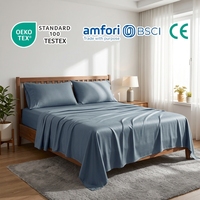 Parure de lit moderne tissée en fibre de bambou 100 % biologique, 300 fils, toutes saisons, écologique, 4 pièces, pour mariage et maison (OEM)
