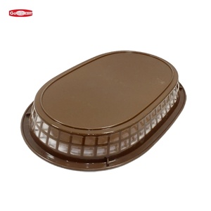 Multifunctional Eco-Friendly PP <b>Plastic</b> Colorful Burger Fruit Snack Storage <b>Baskets</b> for Fast Food and Restaurant Use - Product Image 2