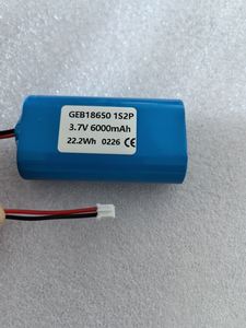 بطارية 18650 بجهد 3.7 فولت وسعة 6000 مللي أمبير في الساعة، حزمة بطارية ليثيوم أيون قابلة لإعادة الشحن 1S2P، حزمة بطارية ليثيوم أيون عالية السعة 6000 مللي أمبير في الساعة - Product Image 2