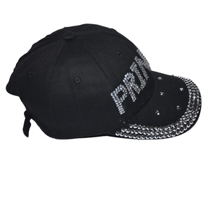 Gorra de Béisbol Deportiva Negra PRINCESS de Diseño Estadounidense, Ajustable, con Pedrería Brillante, Estilo Vaquero, para Hombre y Mujer - Product Image 5