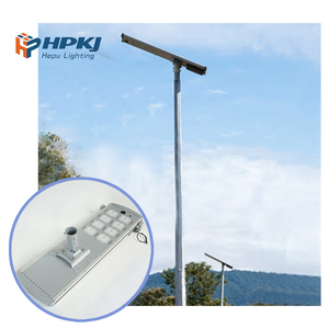 Lampadaires solaires intégrés IP66, installation facile IP65, sans câblage nécessaire, pour routes, places, jardins, usage extérieur - Product Image 1