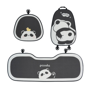 Coussin de siège auto Panda en tissu maillé respirant antidérapant toutes saisons décoratif pièce unique forme plate - Product Image 5