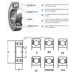 गहरे ग्रोव हाइब्रिड सिरेमिक बॉल असर p5 c3 क्लीयरेंस 608 626 627 607 698 6000 6202 6210 हाइब्रिड बीयरिंग - Product Image 5