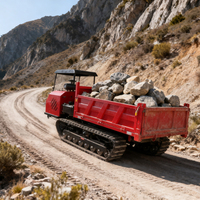 Ruibote Dumper sur chenilles compact diesel 5 tonnes HD tout-terrain pour la construction et l'exploitation minière, 42 kW, avec roulement
