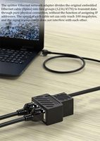Divisor de Ethernet RJ45 1 macho a 2 hembra LAN Ethernet Cable Splitter Adecuado Super Cat LAN Ethernet Socket Connector Adapter