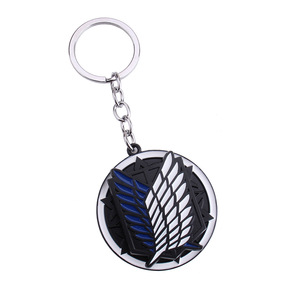 Porte-clés Anime Wings of Liberty Eren Jaeger en alliage de zinc léger, gravé et rotatif, pendentif pour sac à dos NC K307 - Product Image 2