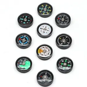 Amazon Hot Sell 20/30/40/45mm Liquid Filled Button Compass Plastic Mini Compass for Camping Hiking Outdoor Travel