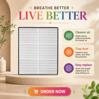 Filtre à charbon actif personnalisé robuste pour purificateurs d'air Whispure séries 8171434K/1183054K/AP300-AP510, respectueux de l'environnement
