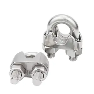 Fasteners factory wholesales SS316 stainless steel adjustable clamps cross C sling US wire rope clamp