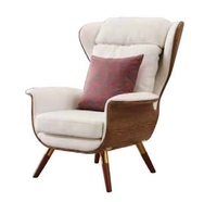 Fauteuil en bois moulé pour salon, hall d'hôtel et zone de réception