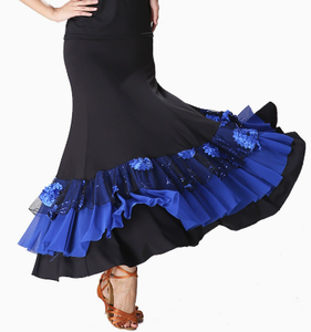 Jupe <span class=keywords><strong>de</strong></span> danse <span class=keywords><strong>flamenco</strong></span> <span class=keywords><strong>de</strong></span> haute qualité, deux couches, robe <span class=keywords><strong>de</strong></span> ventre en satin, longue et ample, moderne, pour la danse <span class=keywords><strong>de</strong></span> salon, la fête, la performance <span class=keywords><strong>de</strong></span> danse pour femmes - Product Image 3