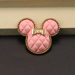 Patung kecil cat semprot Bling perak, hiasan kartun tikus Aloi dilapisi jimat Bling DIY casing telepon kerajinan logam - Product Image 6