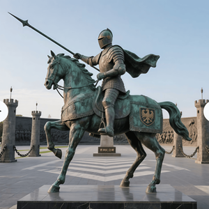 कांस्य के घोड़े और प्रतिमा के साथ पारंपरिक कास्टिंग के साथ कांस्य नाइट मूर्तिकला को अनुकूलित करना - Product Image 3