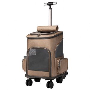Usine BSCI, Meilleure Vente : Sac à Dos de Transport pour Chien et Chat en Lin, avec Roulettes de Voyage, pour Week-end et Activités de Plein Air - Product Image 3