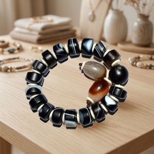 Classic Reiki Gemstone Crystal Bracelet Set for <b>Men</b>-Gift with Rituals and Pendulum - Product Image 3