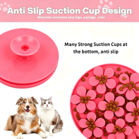 Bols de nourrissage lent 2-en-1 écologiques en plastique pour chiens et chats avec ventouses, motif uni, étanches pour aliments secs et humides