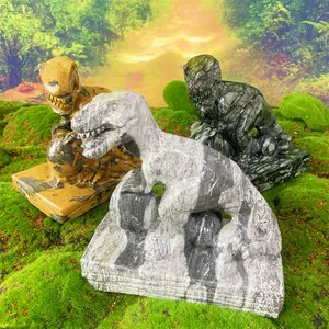 Wholesale High Quality Crystal Crafts Natural Picasso Stone Dinosaur Carving For Gift