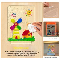 Tableau de dessin LED créatif et coloré avec stylos acryliques effaçables et support lumineux, tableau de notes unisexe pour étudiants
