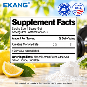 Fabriqué aux États-Unis, poudre de créatine monohydrate, saveur citron, complément sportif, force musculaire, nutrition - Product Image 2