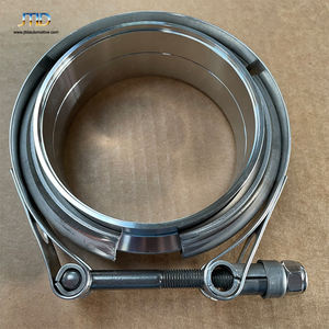 JTLD 304 <span class=keywords><strong>Pince</strong></span> en V en acier inoxydable et jeu de brides mâle/femelle-3.5 pouces 3.5 "pouces I.D. Ensemble de bande V - Product Image 4