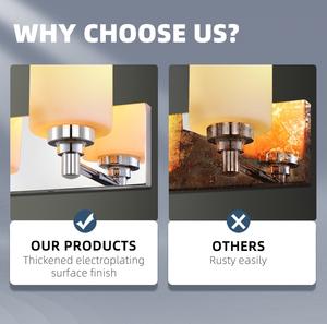 Modern New Design LED Wall Lamp Indoor <b>Waterproof</b> IP44 <b>Bathroom</b> Mirror E26 Stainless Steel Wall <b>Light</b> For Hotel Mirror <b>Light</b> - Product Image 4