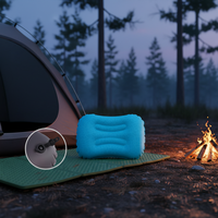 MZ-10 Minimalisme de voyage : un oreiller gonflable universel de la taille d'une bouteille d'eau, adapté au repos en extérieur et en intérieur